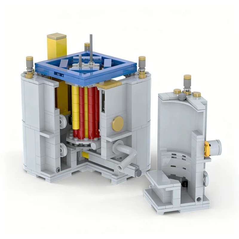 656PCS MOC Technology Nuclear Reactor Crocus Model Room Available Separately DIY Assembly Building Blocks Display Birthday Gift