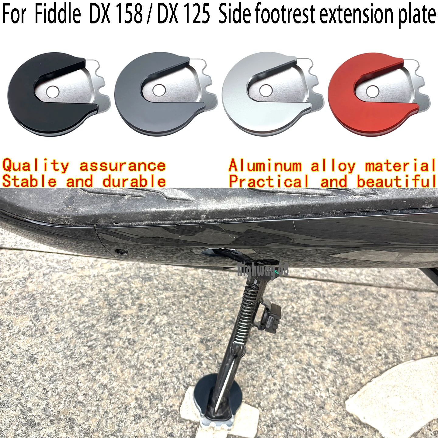 

For SYM Fiddle 150 Side footrest with widened plate SYM Fiddle DX 158 Increase the side foot support device SYM Fiddle DX 125
