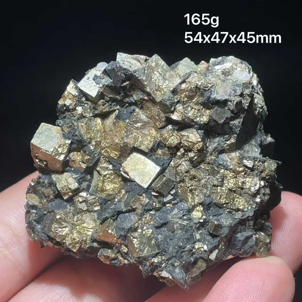 100% natural pyrite cubic coal gangue mineral specimen from Inner Mongolia