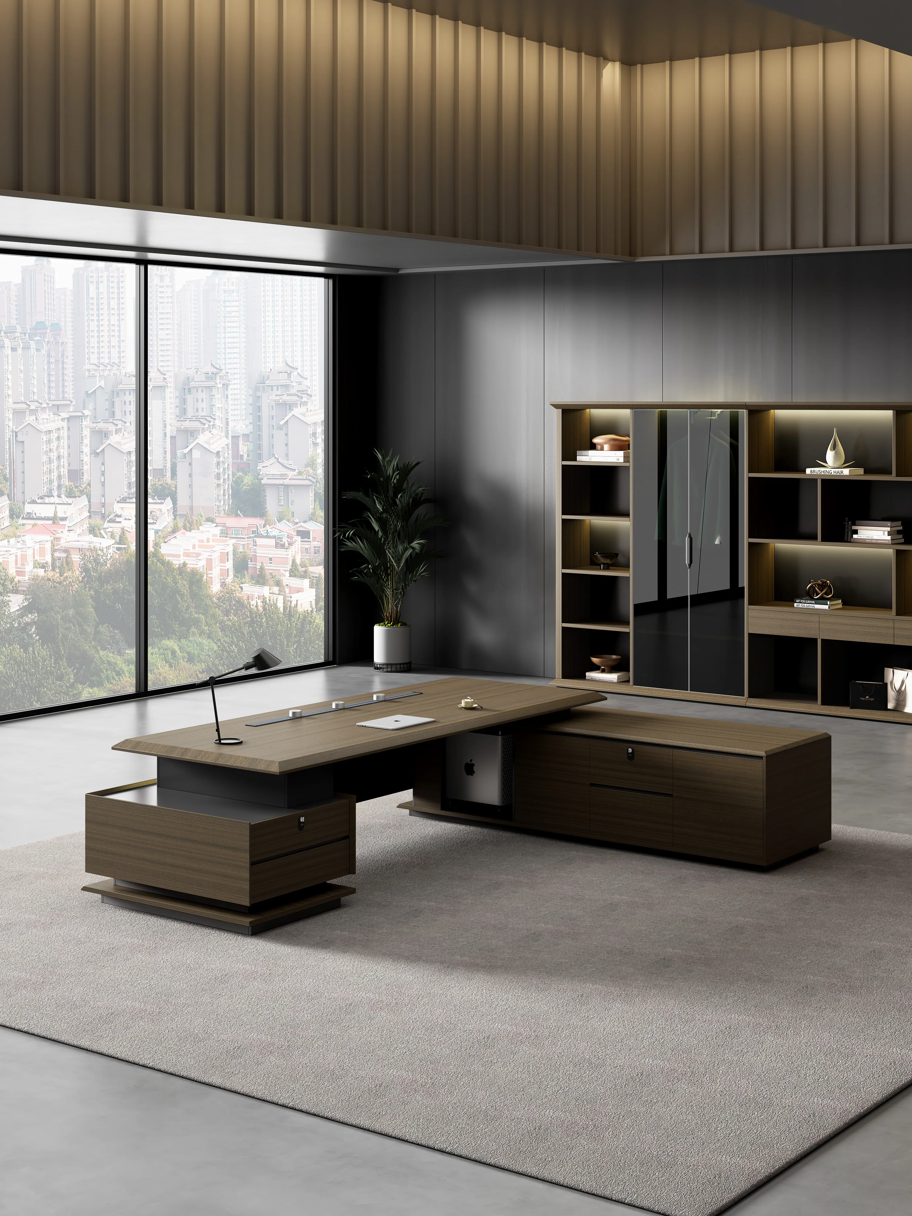 

Modern High End Office Furniture Luxury Boss Desk and Executive Manager Table for CEO Office Setup