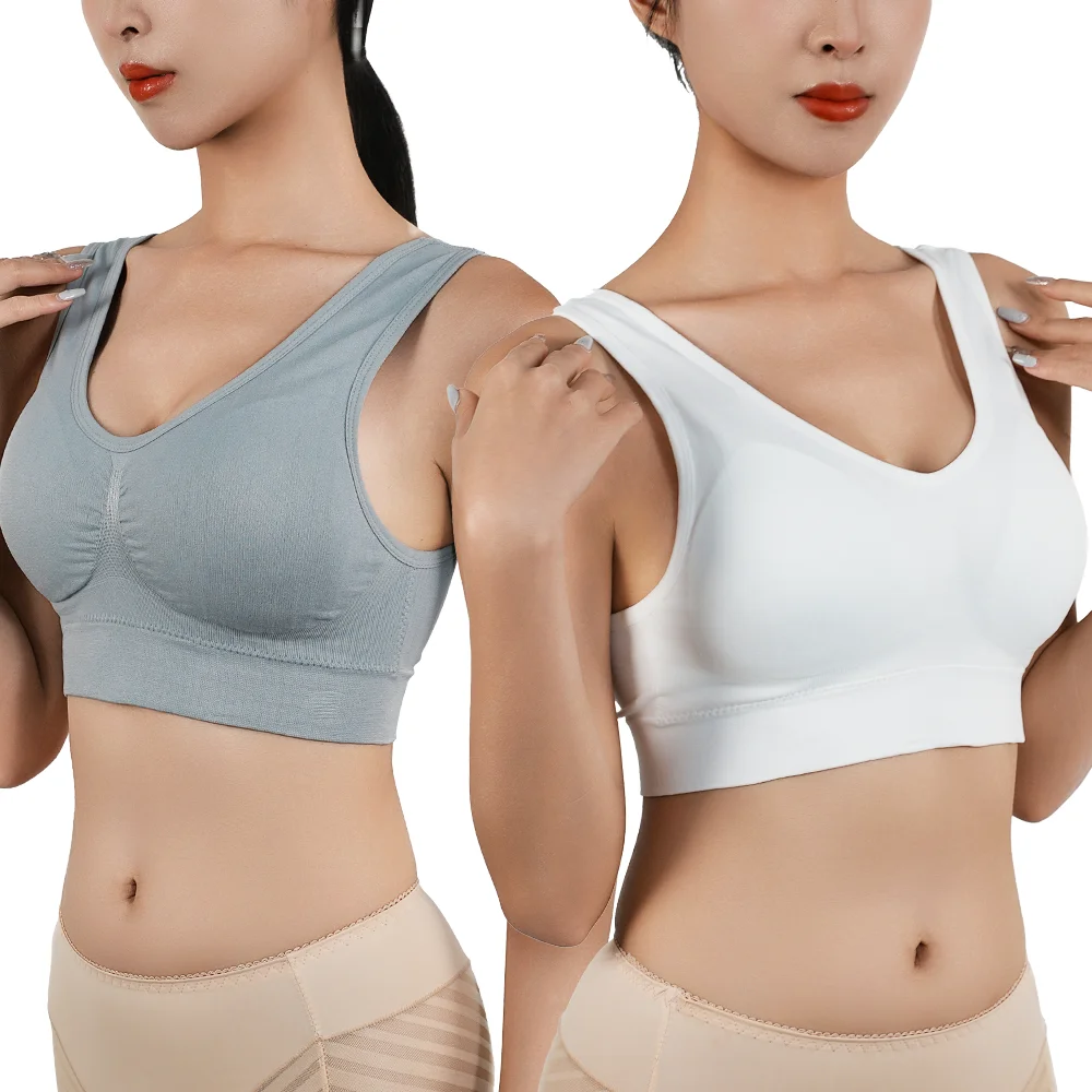 Women Seamless Bras Push Up Sports Top Female Breathable Brassiere Unwired Active Padded Bra Crop Top Solid Color Sexy Lingerie