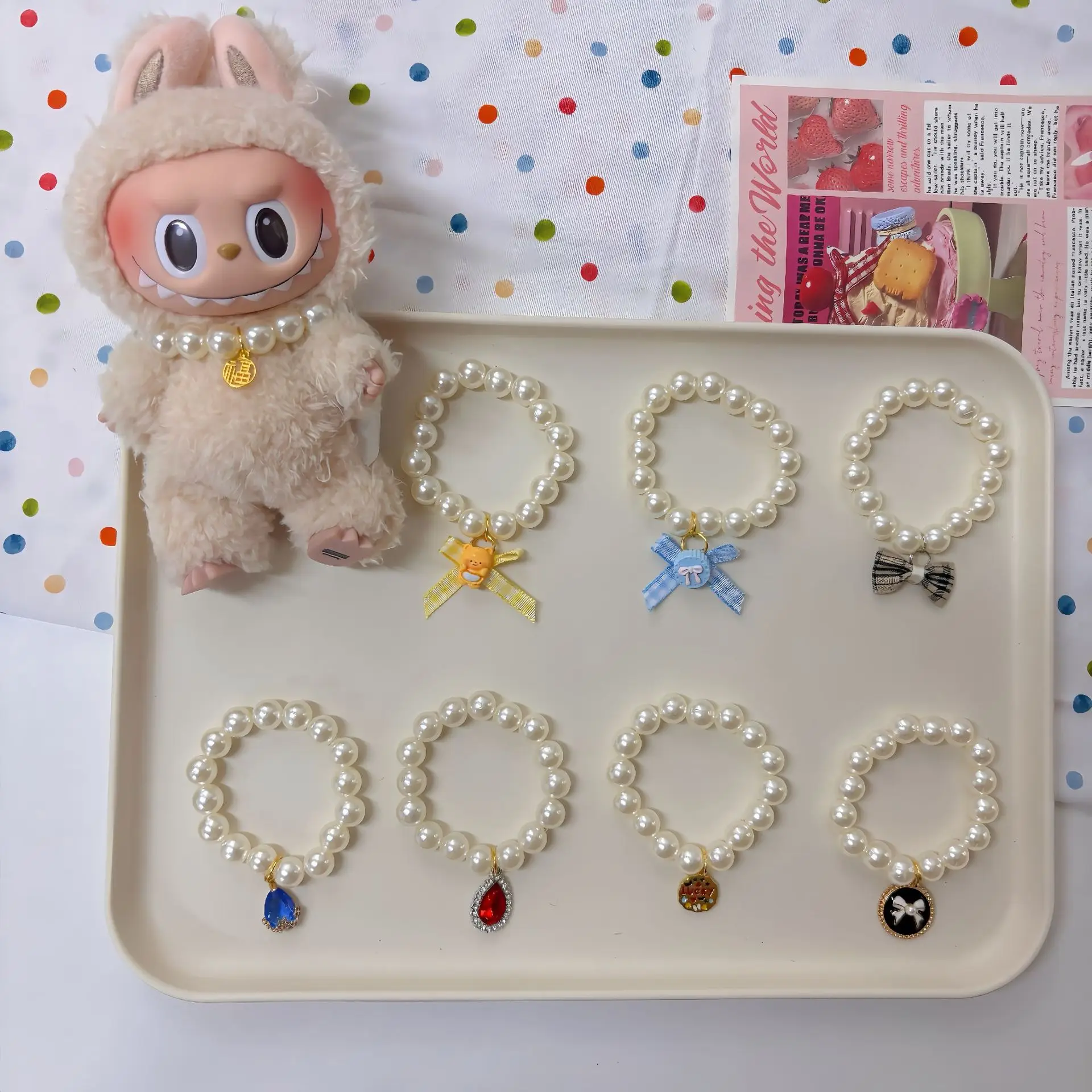 2025 Hot Selling Handmade Doll Pearl Necklace 13CM Doll Universal Cute Accessories Fashion Doll Decorative Necklace