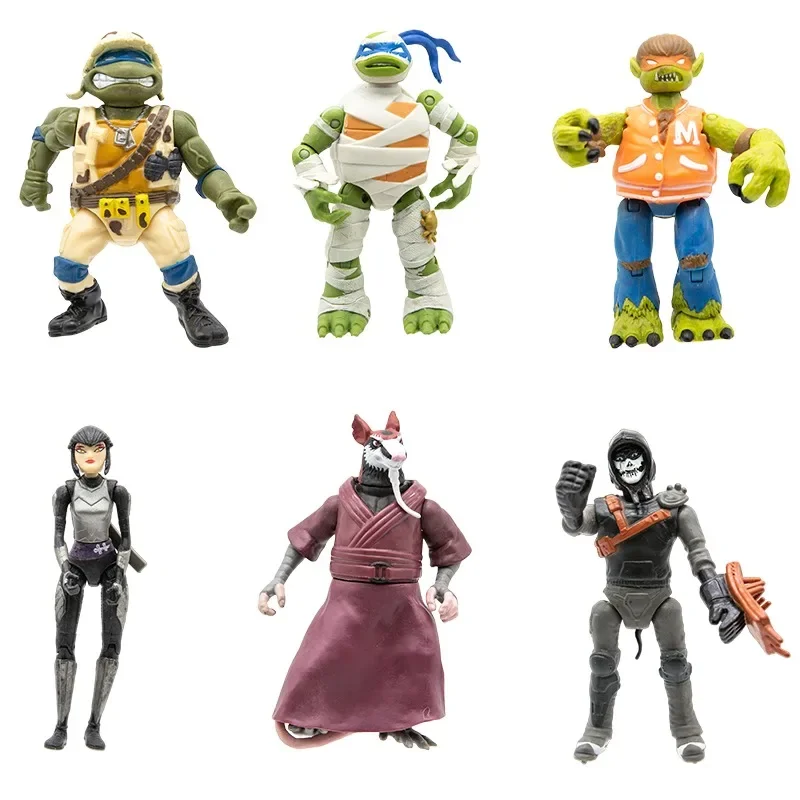 Playmates Teenages Mutants Ninjas Turtles Toy Movie Version Michelangelo Donatello Action Figure Model Toys Children Gifts