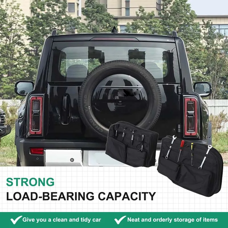 For Haval Menglong PLUS 2026 Oxford Cloth Car Tailgate Multifunctional Storage Window Tools Bag Car Accessories