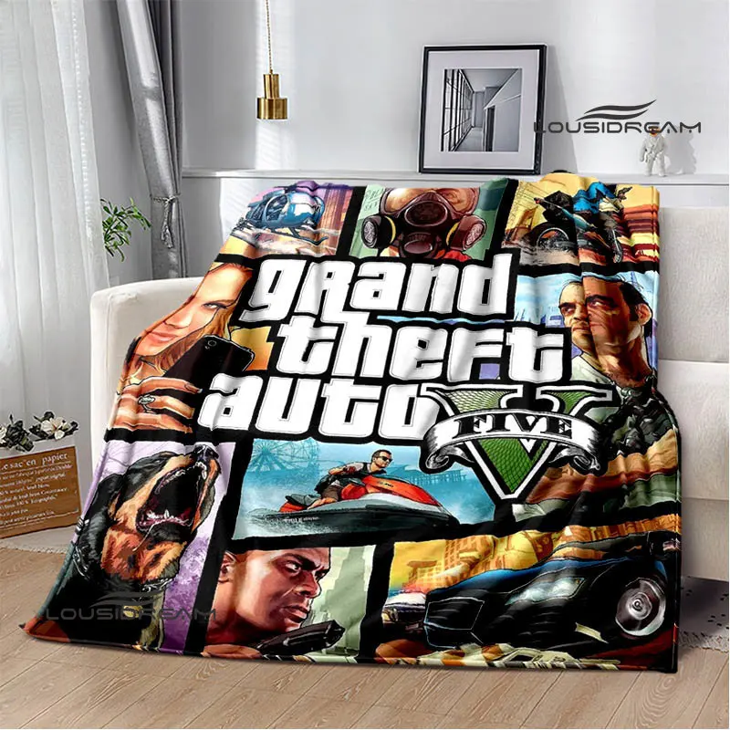 Grand Theft Auto：Vice City blanket warm beautiful flannel soft and comfortable blanket home travel blanket birthday gift