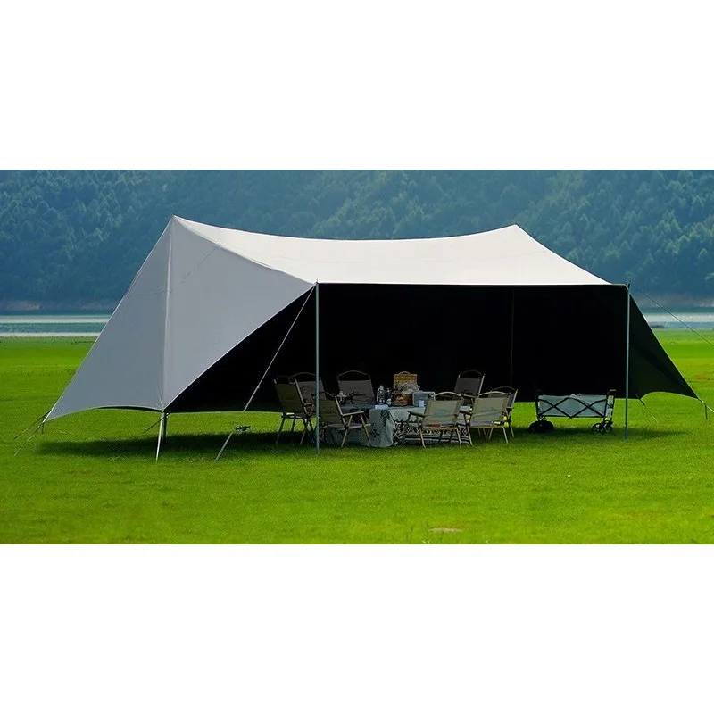 Camping supplies outdoor cloud top canopy oversized tent thickened vinyl sun protection rain shade pergola