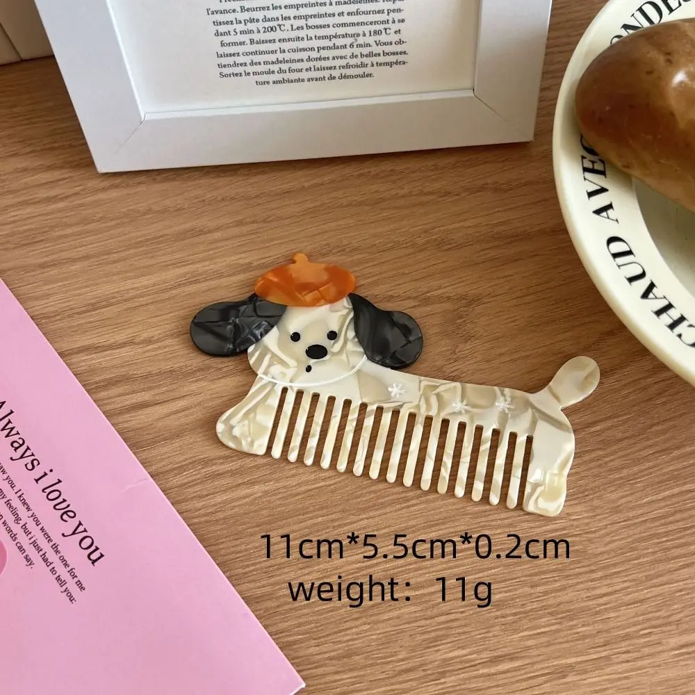 New Wide Toothed Acetate Comb Fruit Design Cartoon Animal Hairdressing Comb Anti-static Massage Function Barber Shop Comb