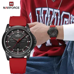 NAVIFORCE New Fashion Men's 2023 Quartz Watch Sport Military Waterproof Silicone Strap Luminous Male Wristwatches Reloj Hombre