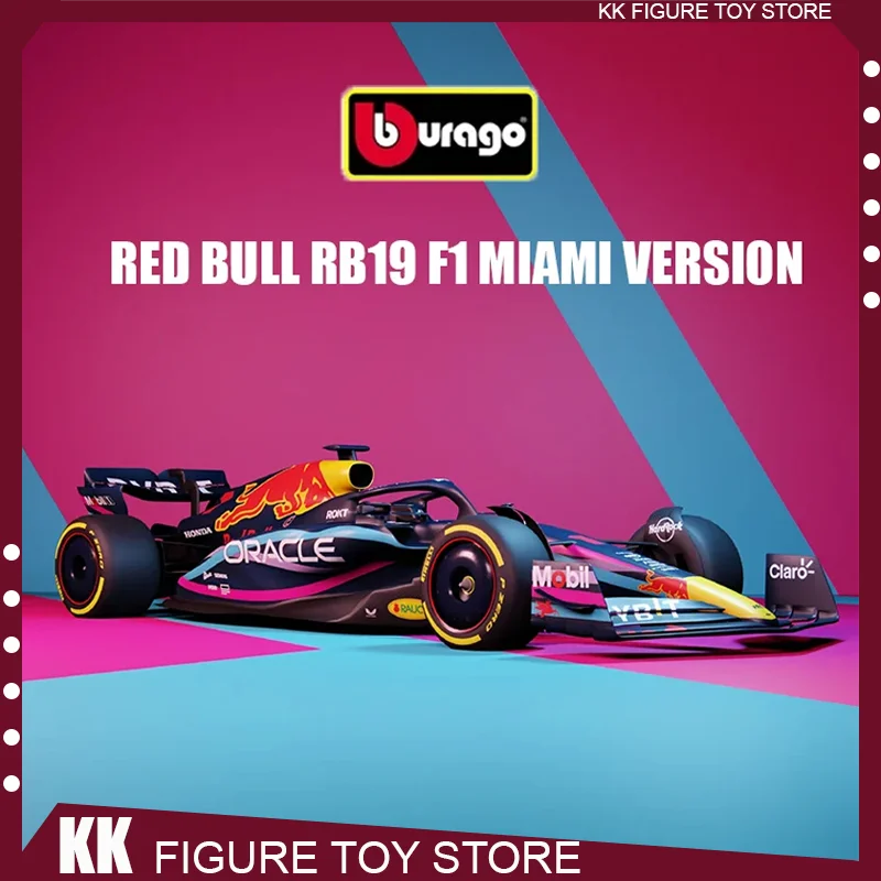 2023 Bburago 1:43 Red Bull Rb19 Miami Version F1 Car #1 #11 Racing Edition Diecast Model Alloy Luxury Vehicle Model Gift Toys