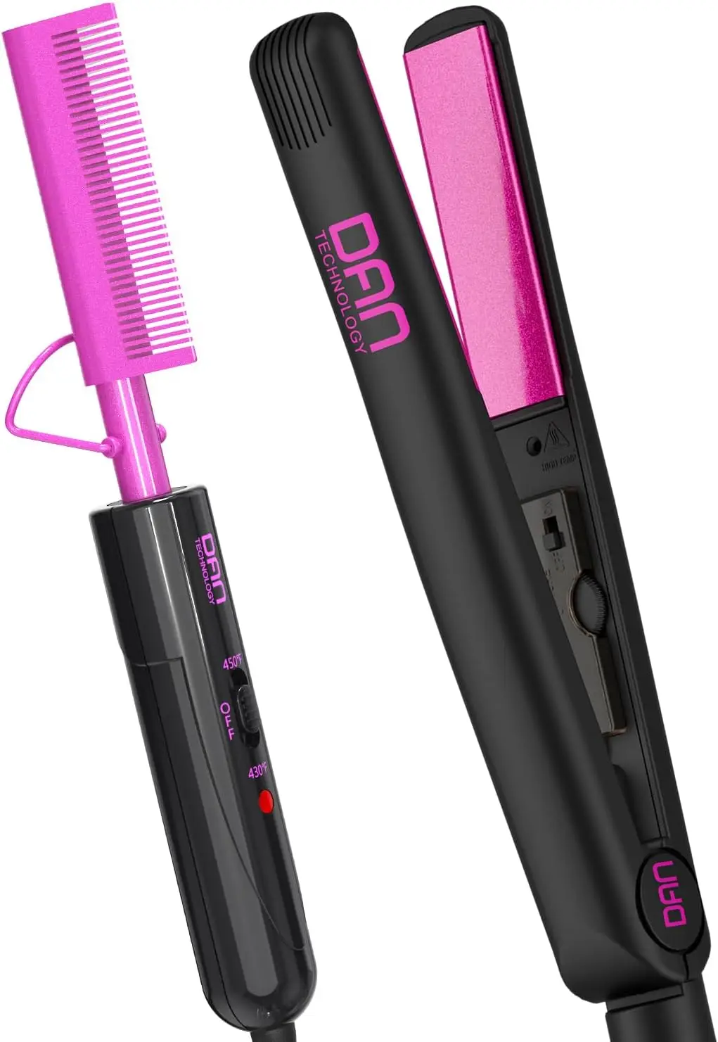 

Flat Iron & Hot Comb for Black Women's Hair, Wigs - Straightener
