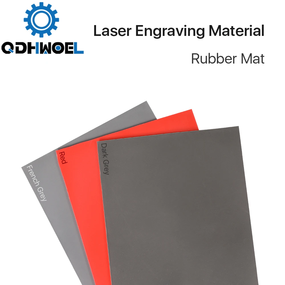 QDHWOEL Rubber Mat Laser Engraving Material Seal Engraving DIY Art Design Material for Laser Engraving &amp Marking Machine
