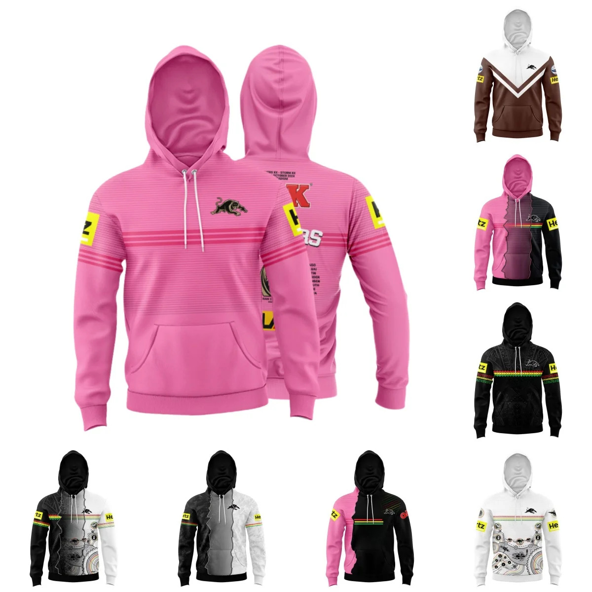 New Penrith Panthers 2024 Rugby Match Children's Hoodie - Home/Away/Preliminaries/Splicing Top Rugby Children's Hoodie