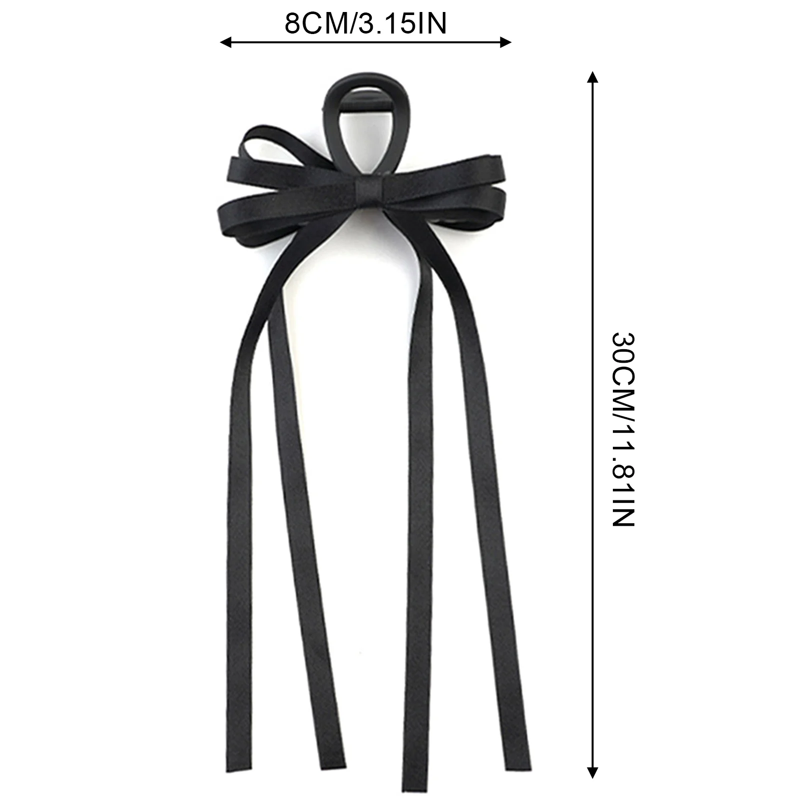 مشابك شعر كبيرة مع شريط طويل للنساء من الراتنج مشبك شعر كلاسيكي إكسسوارات شعر كلاسيكية غير قابلة للانزلاق حامل قوي