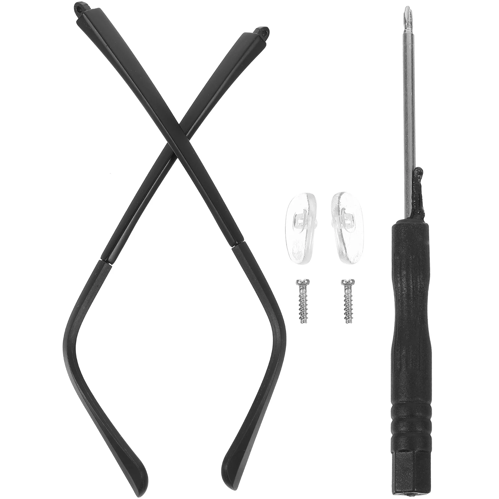 

2 Pairs Arm Replacement Glasses Repair Kit Matte Black Repair Parts for Glasses Arms Universal Fit Accessories