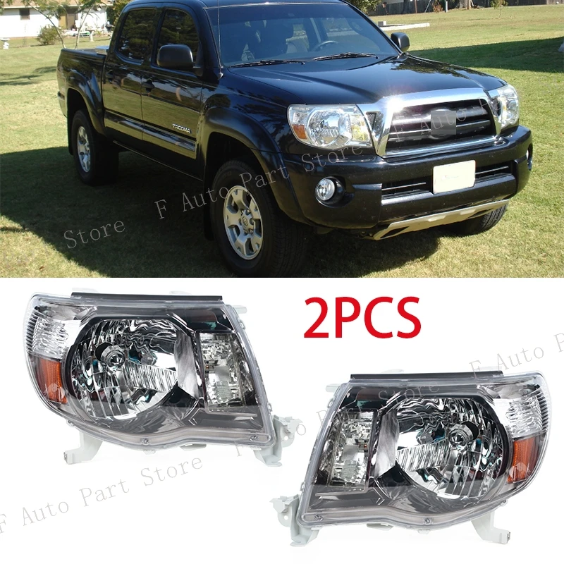 

1Pair Headlight Headlamp For Toyota Tacoma 2005 2006 2007 2008 2009 2010 2011 Front Bumper Head Lamp Turn Signal Light No Bulb