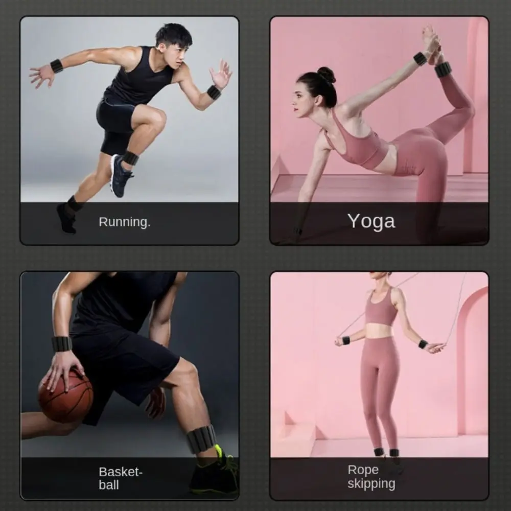 1 زوج 2 رطل المعصم الوزن سوار سيليكون اليوغا المرجح شريط للرسغ قابل للتعديل الجلد ودية الوزن الحاملة أجهزة لياقة بدنية