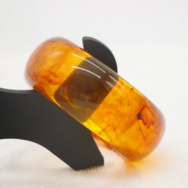 Tobacco Amber Beeswax Bracelet