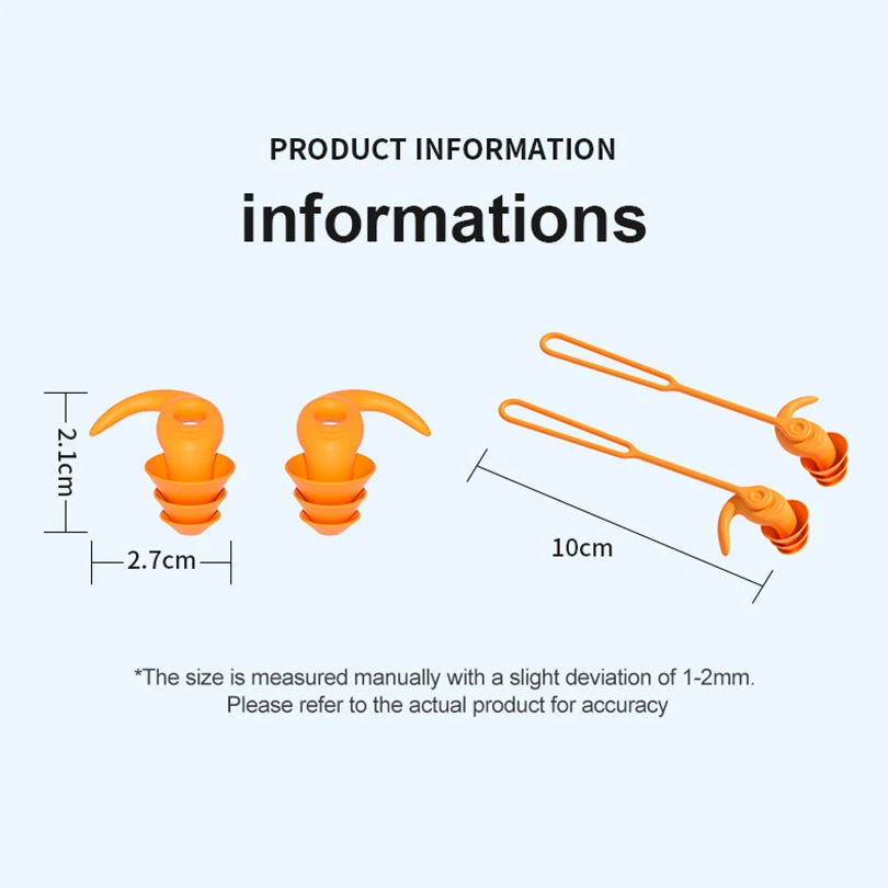 1 пара беруш для сна Tapones Oido Dormir с шумоподавлением, съемные водонепроницаемые беруши для плавания Oreilles