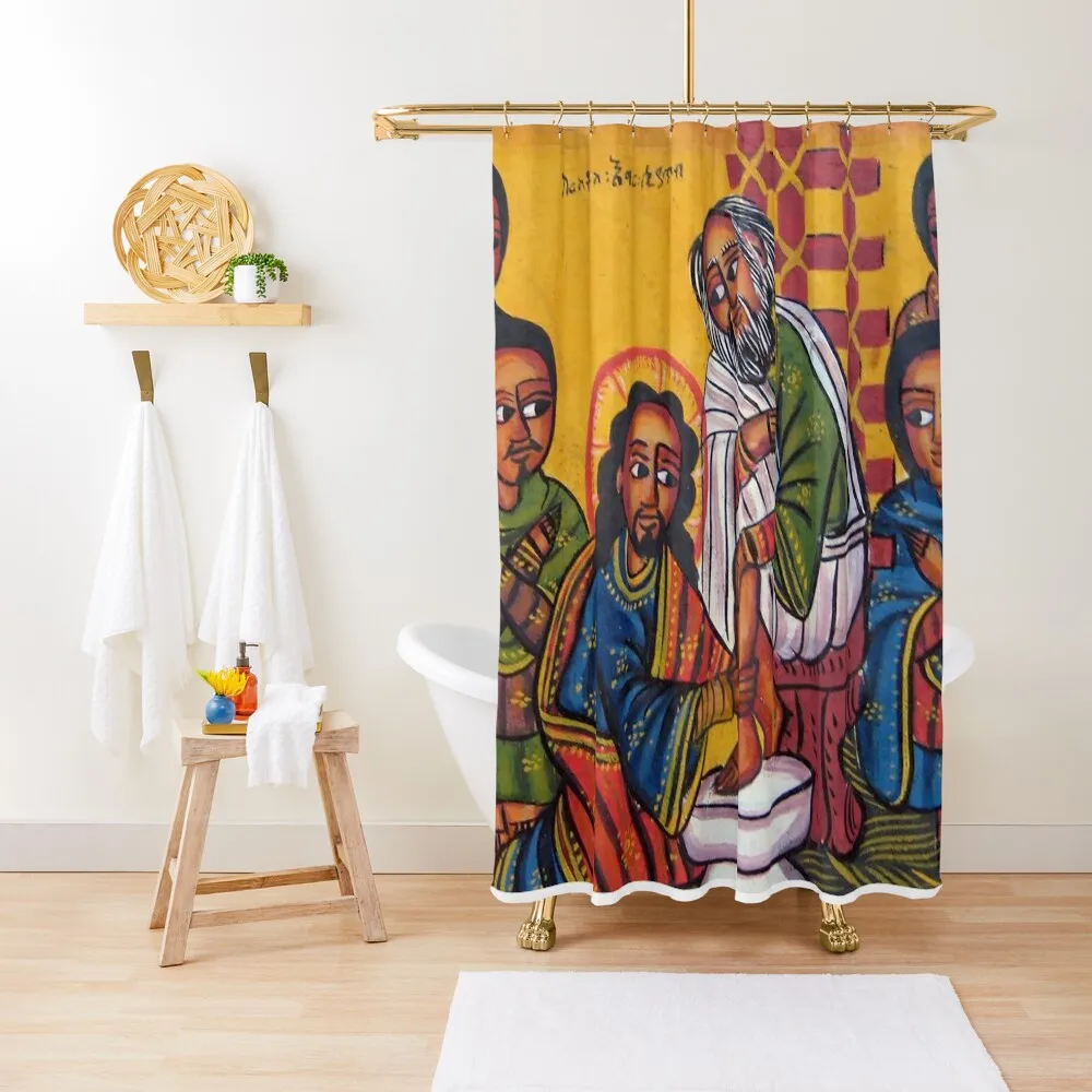 

Black Jesus Shower Curtain Modern Bathroom Accessories Bathroom Box Shower Bath Shower Waterproof Curtain