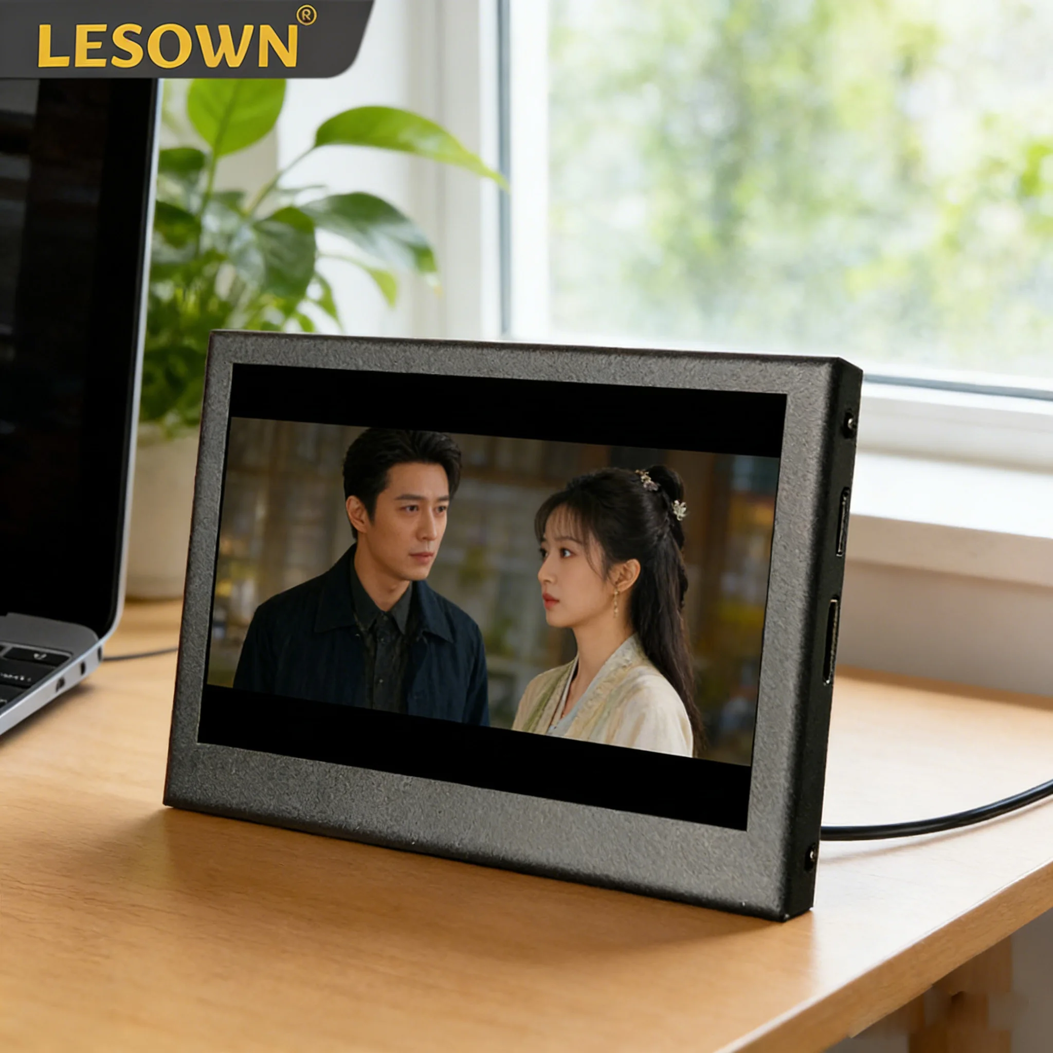 

LESOWN Travel Monitor 4.3 Inch 800x480 Small Display Plug & Play Second Screen Auxiliary Monitor for PS5 Xbox Video playback