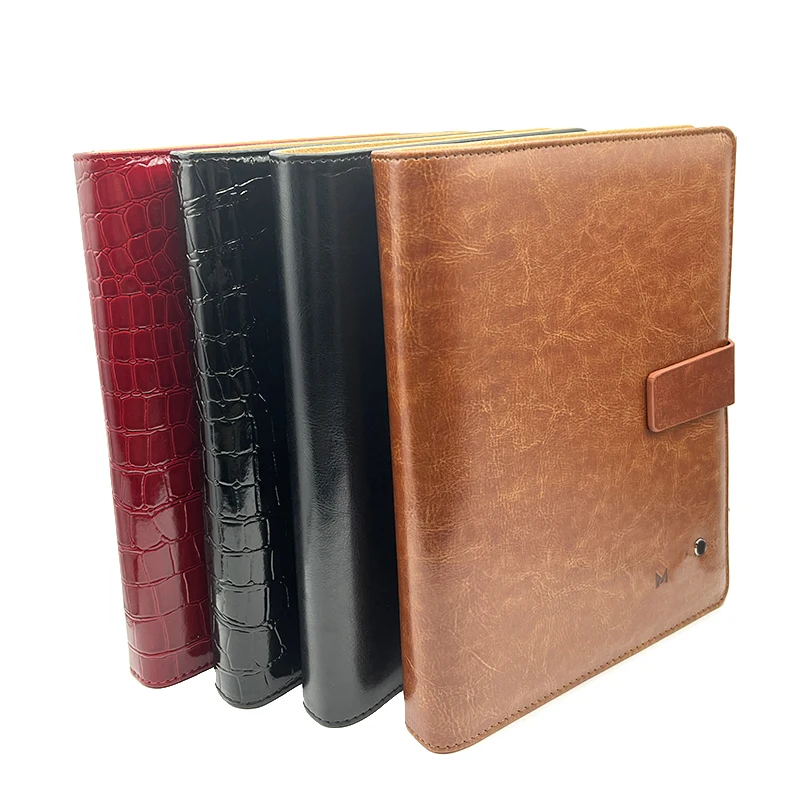 

Lanlan MB Notebook Classic Cross Pattern Leather Cover Quality A5 Paper Chapters Unique Loose-leaf Design Written