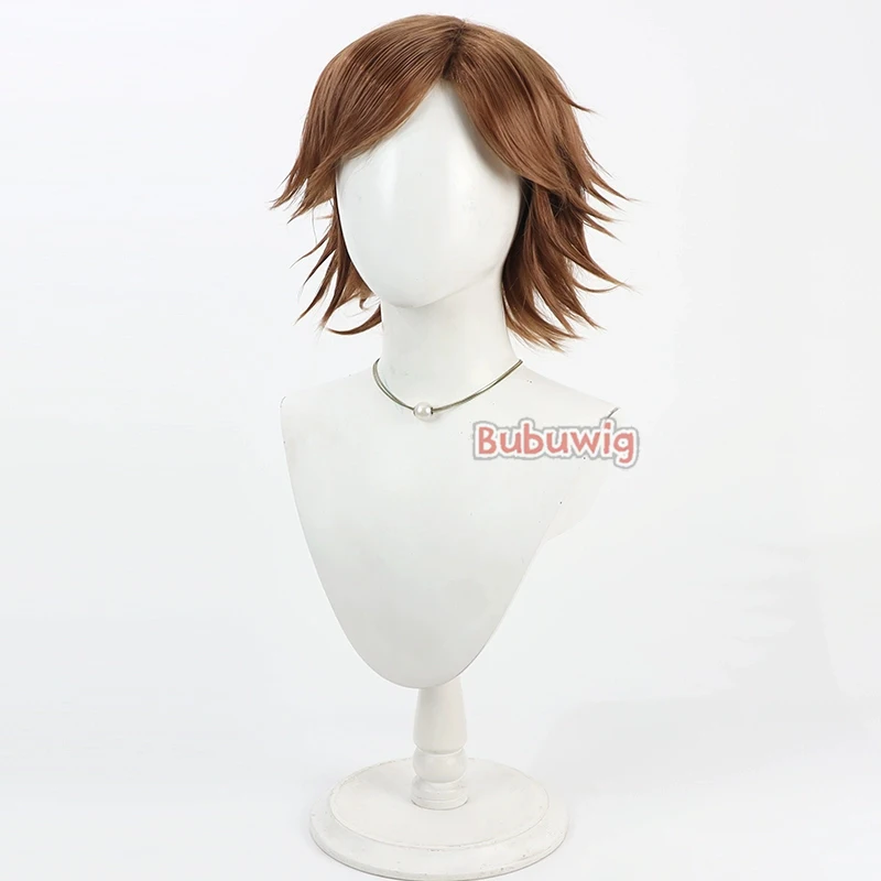 Bubuwig Synthetic Hair Asuka Kazama Cosplay Wigs Tekken 8 Asuka Kazama Halloween 30cm Short Straight Brown Wig Heat Resistant 3