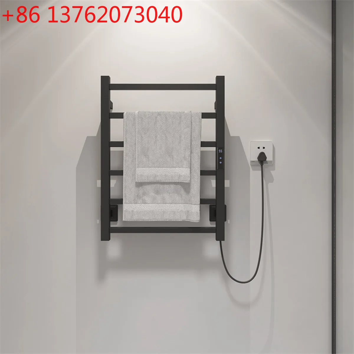 Electric Towel Warmer Stainless Steel Bathroom Equipment Towel Drying Rack Hidden Wire Temperature&Time Control Smart Home