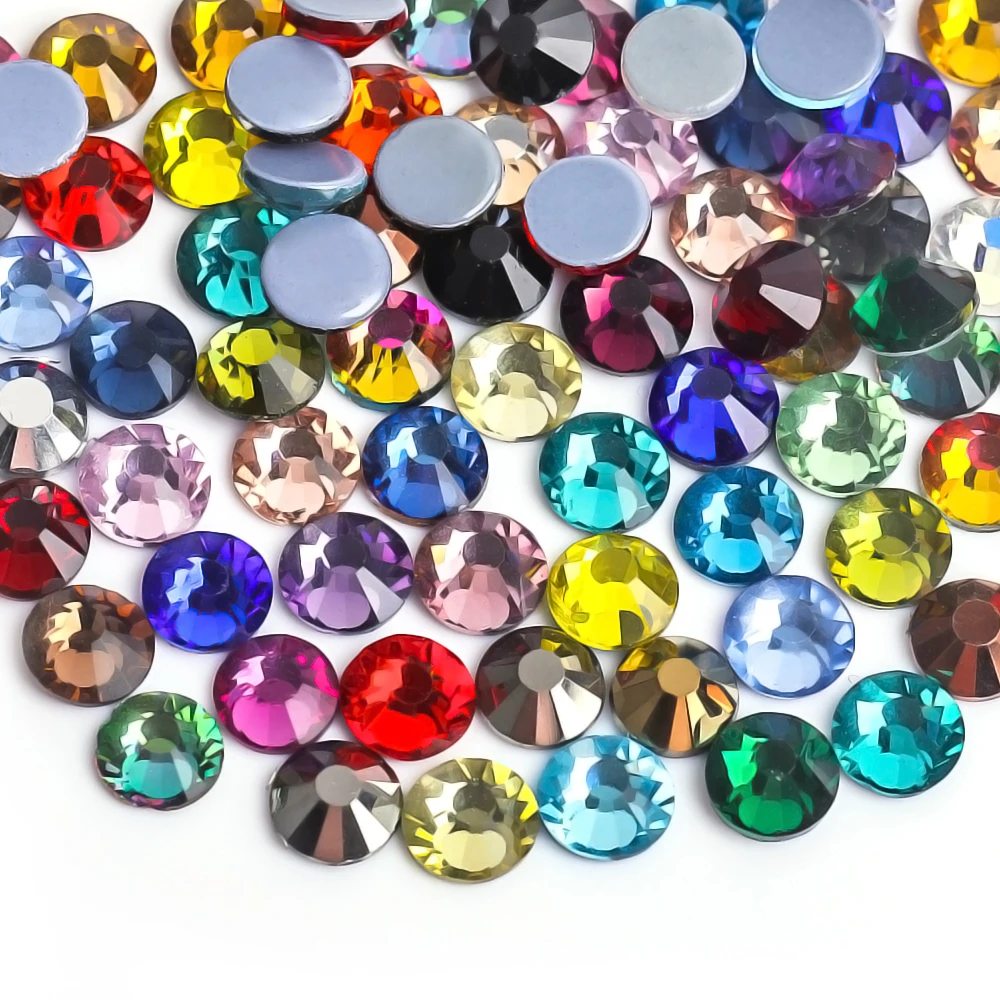 ss6,ss10,ss16,ss20,ss30 Jet Hematite Iron On Rhinestones/Hot fix Crystal Rhinestones Strass Sewing & Fabric Garment stones