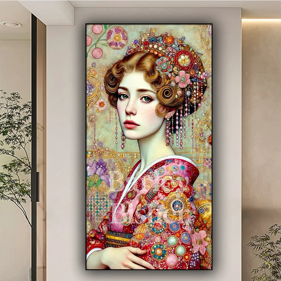 Klimt African Golden Woman Beauty DIY Diamond Painting New 2024 Jewelry Kit punto croce Diamond Art Mosaic Picture Decor Home