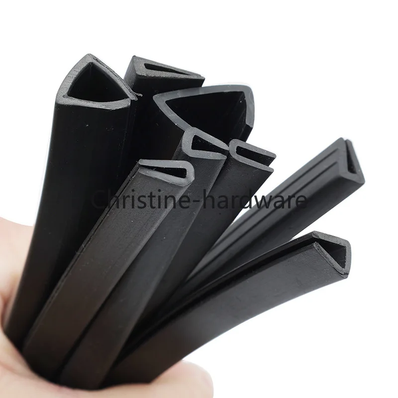 Black Rubber Edging Sealing Strip Glass Table Edging Chair Sheet Anti-Collision U-Shaped Strip Protection Glass Edging Shield