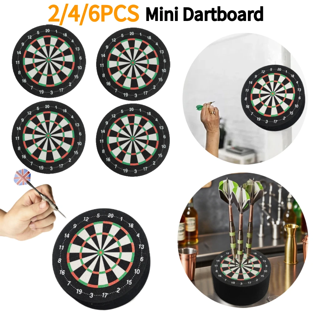 2/4/6PCS Mini Dart Dock 10cm Dart Base Station Dartboard Design Soft Dart Stand for Outdoor Home Family Party Games