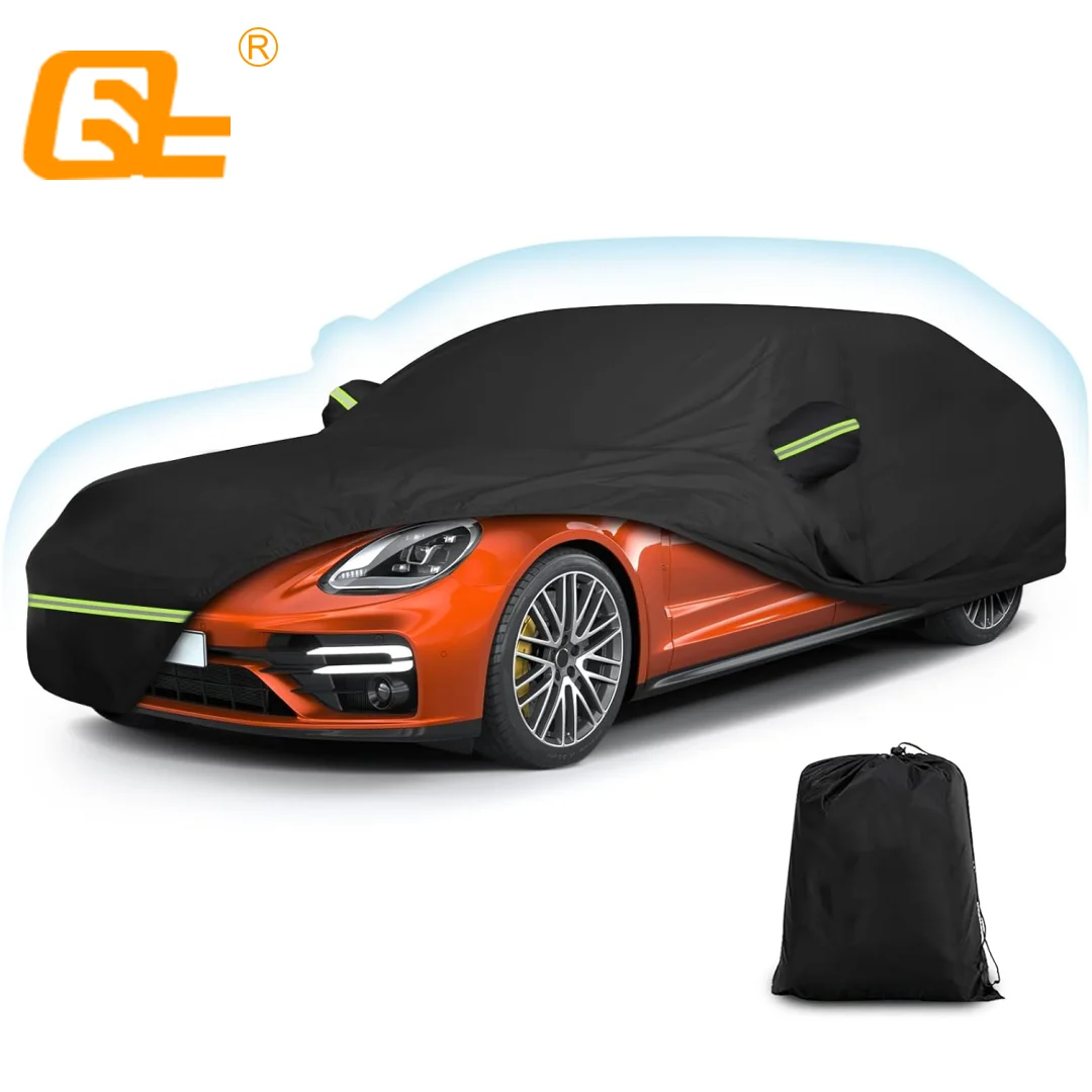 Outdoor Car Cover Custom For Porsche Panamera 2014-2022 Waterproof Heavy Duty Windproof Protection with Zipper and Storage Bag