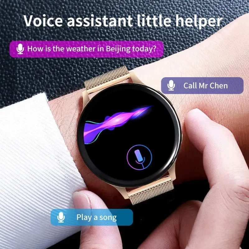 LIGE Women's Smartwatch Heart Rate Monitor NFC Door Unlock Bluetooth Call Music Play Voice Assistant Smartwatch For Android IOS image 4