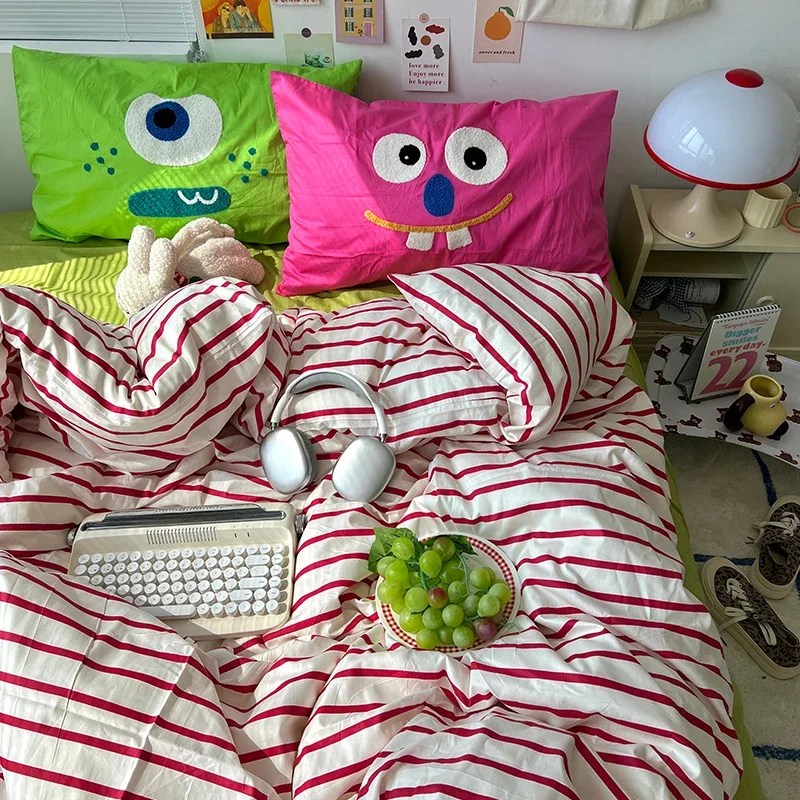 

Летний комплект пододеяльников, комплекты одеял, красочный комплект постельного белья для девочек, пододеяльник для спальни, наволочка, простой модный комплект простыней, постельное белье