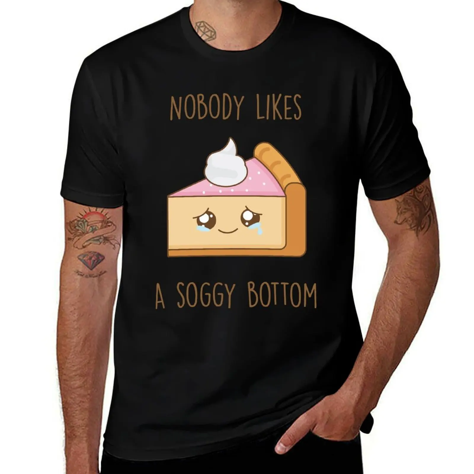 Nobody likes a soggy bottom, The Great British bake off T-Shirt Art Pattern Printed Casual Top T-Shirt
