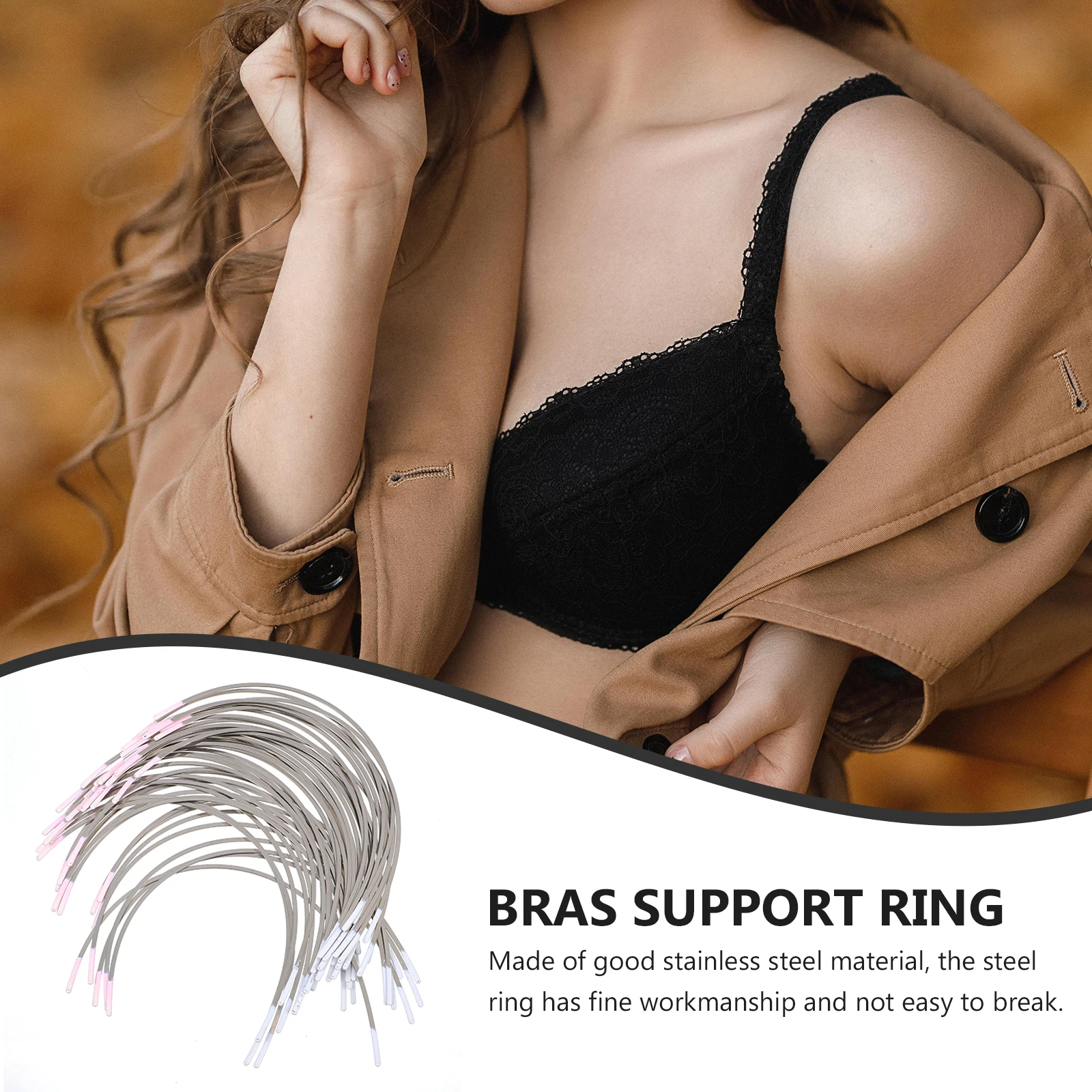 

25 Pairs Stainless Steel Underwire Bras Accessories Silver Medium Replacement Wires Durable Sewing Women Underwear for brasbras