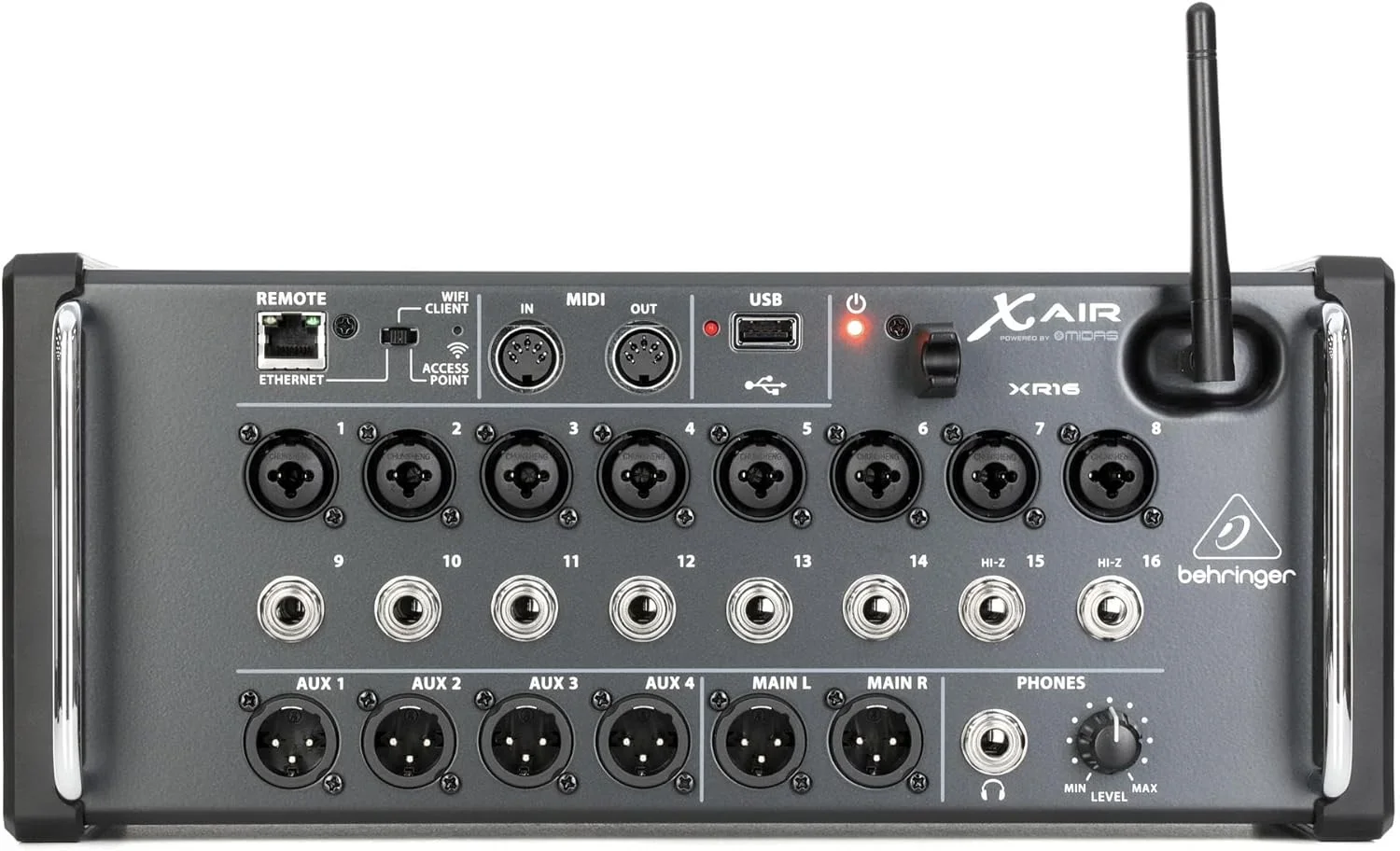 X Air XR16 Mixer Digital com Estojo e Cabos Beh Ringer Mixer Digital Controlado por Tablet 16 Canais Sem Fio para IPad/Android