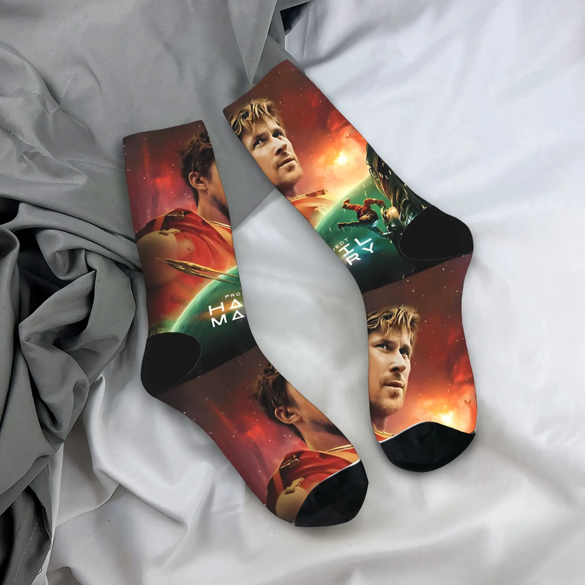 Project Hail Mary Movie Stockings  Pattern Leisure Socks Winter Anti Skid Socks Adults Men Running Quality Socks