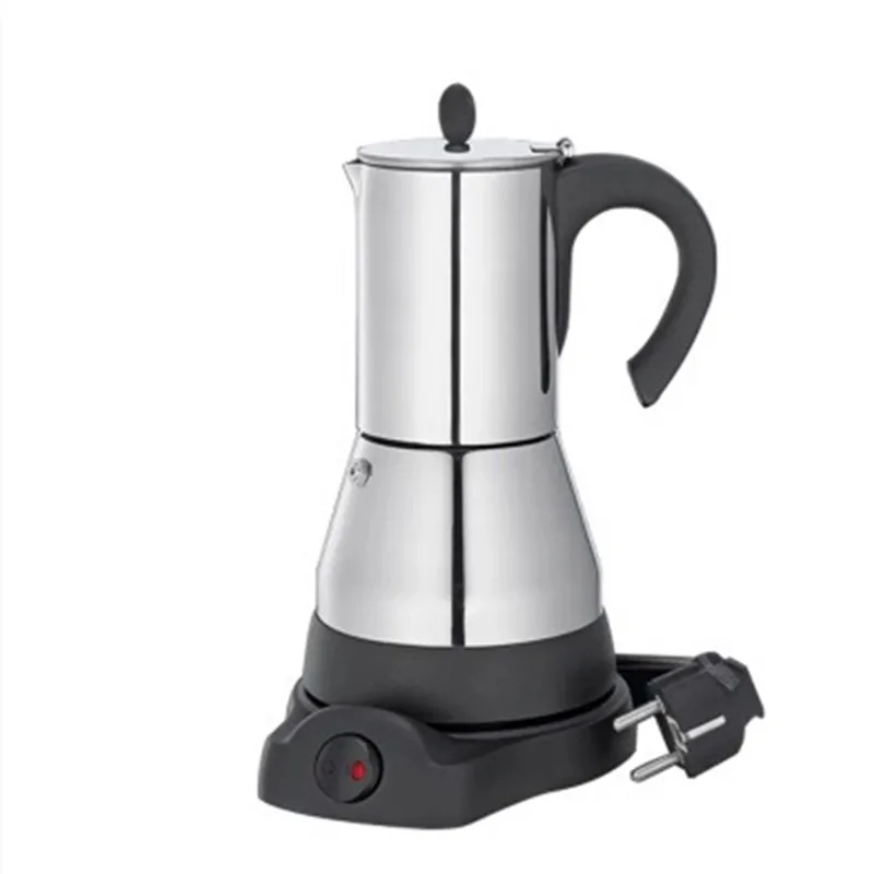 Durable Electric Moka Pot, Large Capacity Electric Coffee Maker, Coffee Accessory For Home 220V EU Plug Cafe 200ML