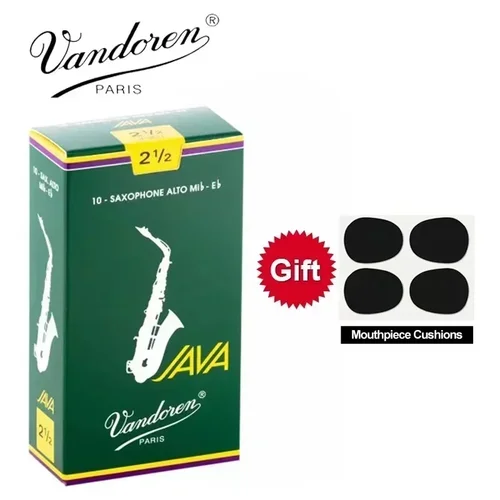 Francia Vandoren JAVA Eb Alto Sax Caja Verde Reed 2/2.5/3/3.5 [con Regalo] 10 unids/caja