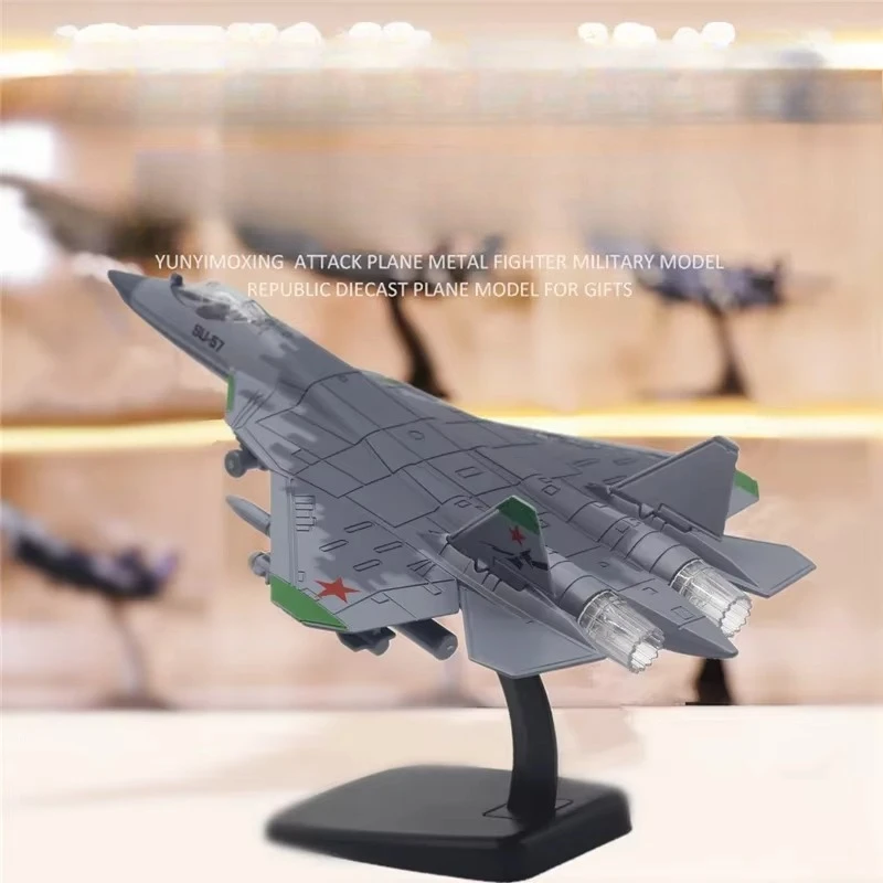 

Alloy Russian Su-57 fighter jet aircraft model simulation aviation passenger plane children's toy Advanced Model Collectibles