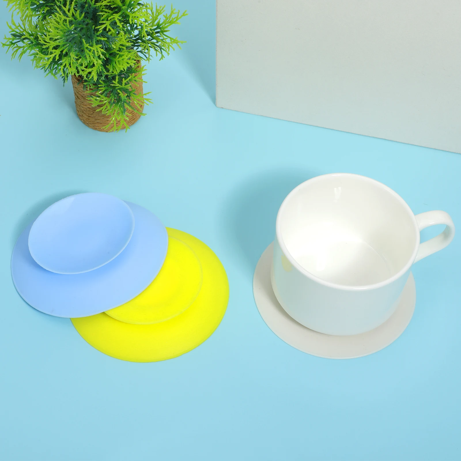 

3Pcs Silicone Suction Cup Bowl Pad Double Sided Large Area Plates Tableware Anti Slip Strong Adhesion Easy Clean Durability