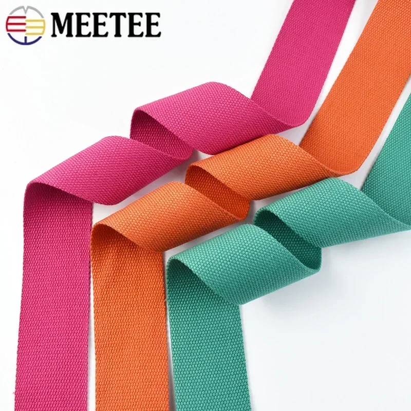 3Meters 50mm Thick 2mm Canvas Polyester Cotton Webbing Label Ribbon Bags Backpack Belt Strap Bias Binding Tape DIY Sewing Craft