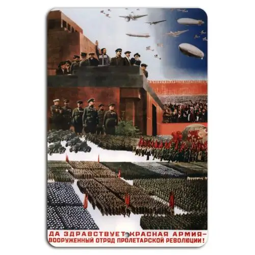 Long Live the Red Army: Power of Proletarian Revolution-Aluminum-tin sign