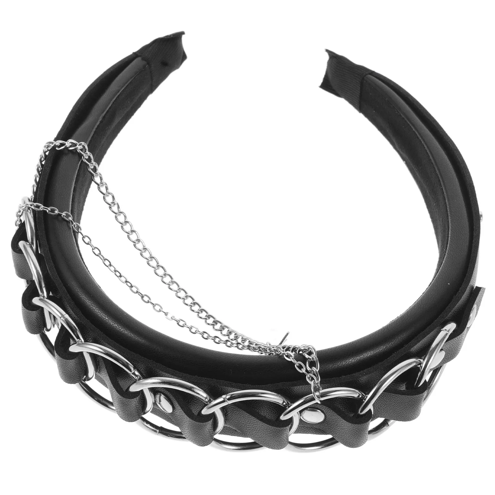 Goth Headband Gothic Punk Hair Accessories for Women Retro Elegant Dark Theme Cross Adorned Headband Goth Hair Band Festival