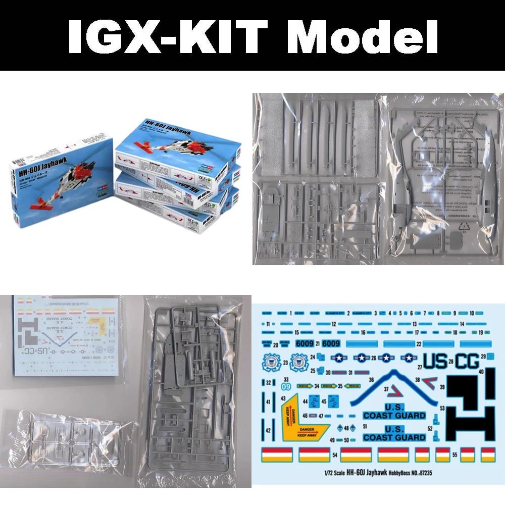 

HobbyBoss 87235 1/72 Scale US Coast Guard HH60 HH-60J Jayhawk Helicopter Airplane Hobby Craft Toy Plastic Model Building Kit