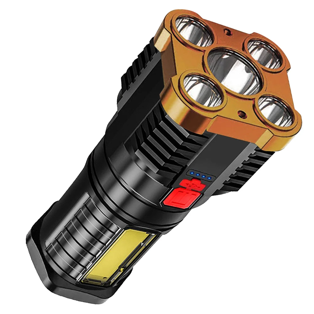 

1-3 шт. 5-диодные мощные светодиодные фонари, перезаряжаемые, 3 режима, прожектор для кемпинга с боковым светом для приключений на природе