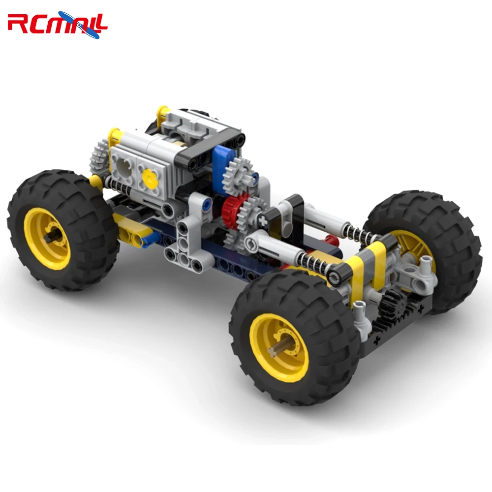 

MOC Внедорожник Шасси автомобиля Образовательный комплект Творческая научная технология Модель строительных блоков
