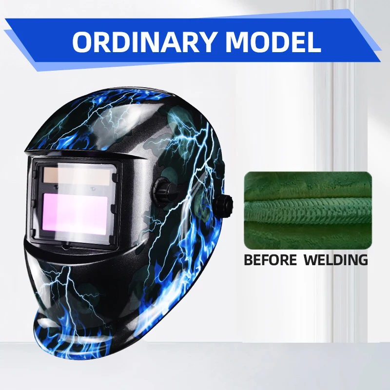 Baterai Lithium tenaga surya redup otomatis/shading benar warna masker las dan helm las