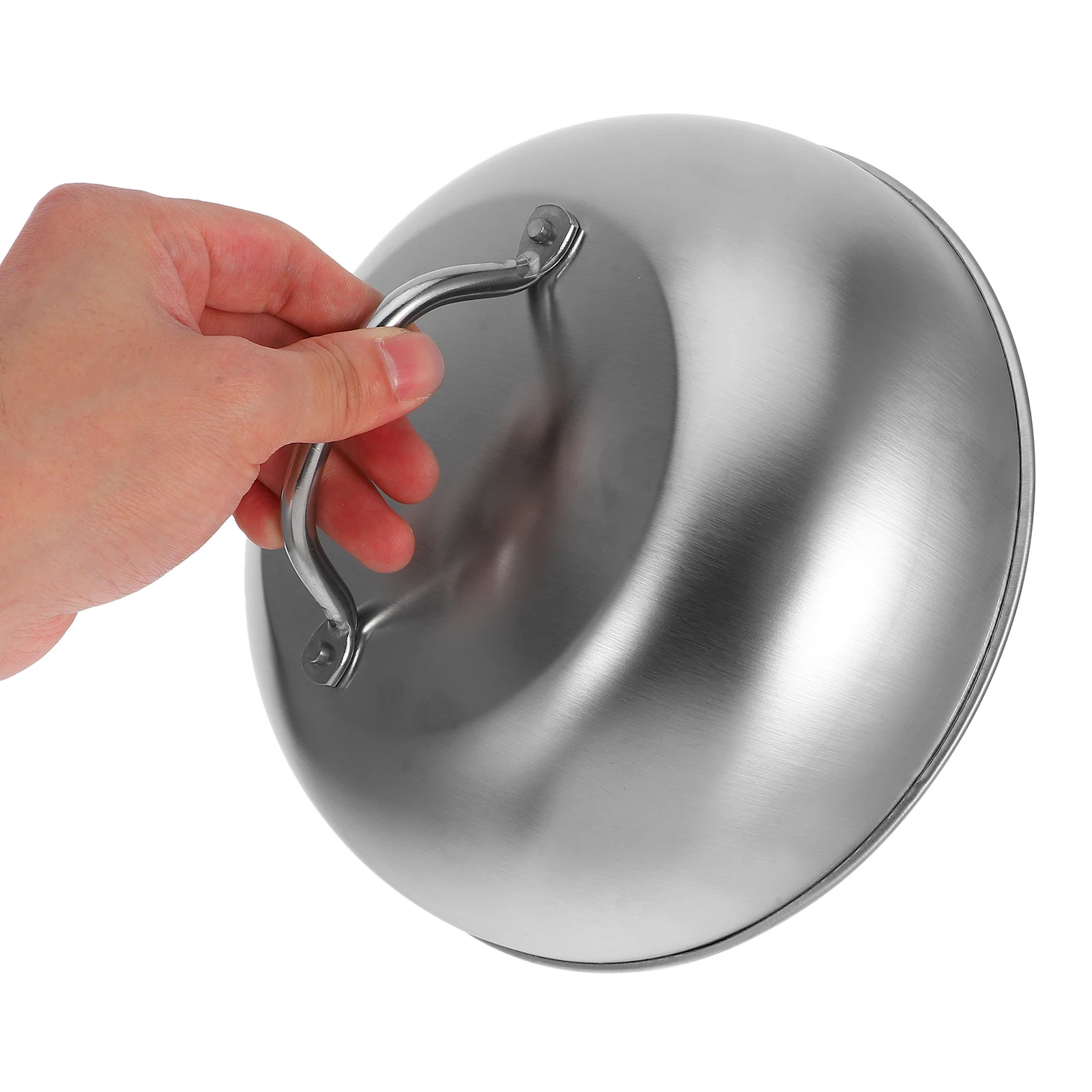 

Stainless Steel BBQ Pot Lid 9 Inch Round Dome Cover for Grilling Portable Camping Kitchen Pan Metal Reusable Washable Cookware